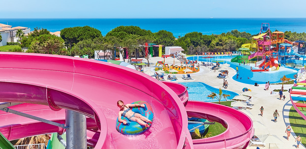 Family beach resorts and hotels in Greece - waterparks